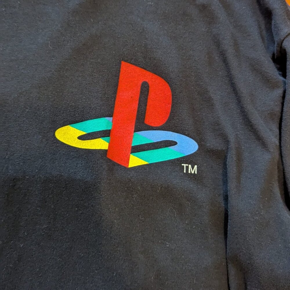PlayStation Logo Men’s Long Sleeve Shirt – Black, Size XL - Picture 2 of 9